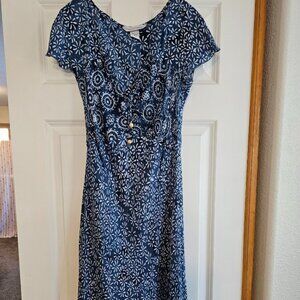 Nomadic Traders Women's Size Med Dress, Blue, Short Sleeve